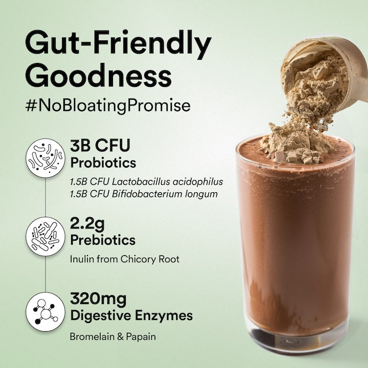 Vegan protein belgian dark chocolate in a glass