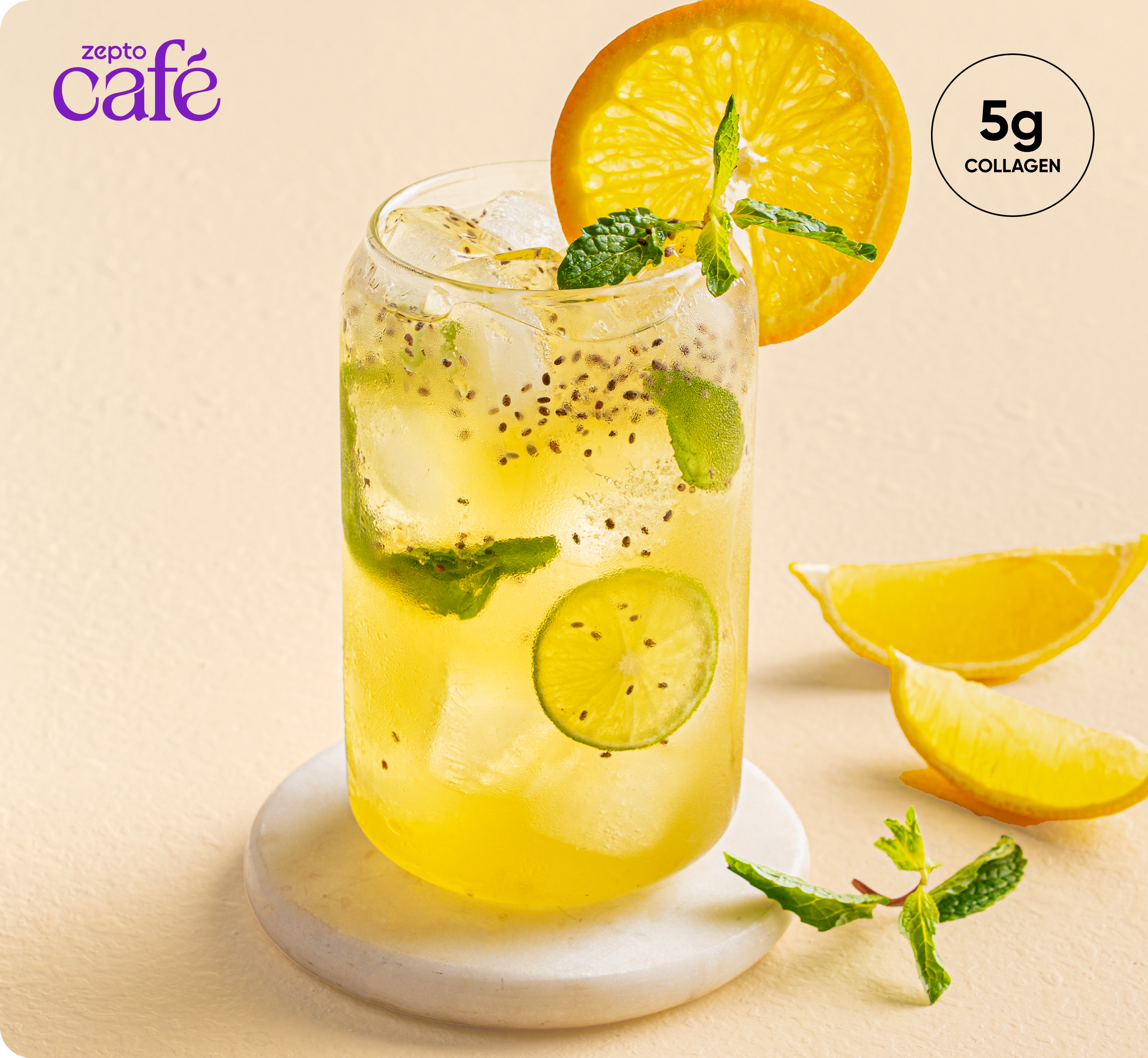 WBN Mint Lemonade 
Glow Collagen Cooler